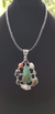 Dije De Plata Ley .950 Adornado Con Piedras Naturales - ARTESANOSMEX