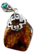 Dije De Ambar Montado En Plata Adornado Con Turquesa Natural - online store