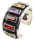 Brazalete De Plata Con Circonias Baguette De Colores