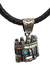 Dije De Tlaloc De Plata Con Zirconias Azules on internet