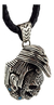 Image of Dije De Guerrero Jaguar De Plata .925 Adornado Con Turquesas