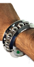 Brazalete Grueso Minimalista Con Casquillas De Plata - ARTESANOSMEX