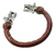 Brazalete De Piel Fina Con Quetzalcoatl De Plata 925 on internet