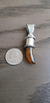 Dije De Colmillo De Piedra Natural Montado En Plata Ley .950 - online store