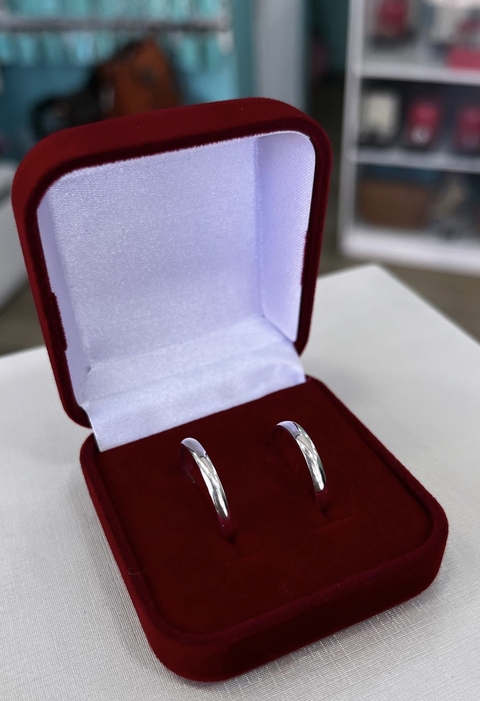 Par de aliança prata 925 - comprar online