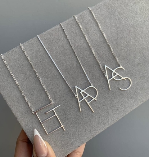 Colar veneziana letrão, personalizado