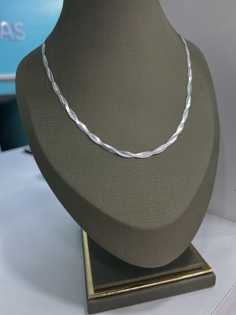 Colar 2 fios prata 925