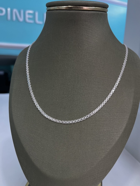 Corrente esteira 40cm prata 925