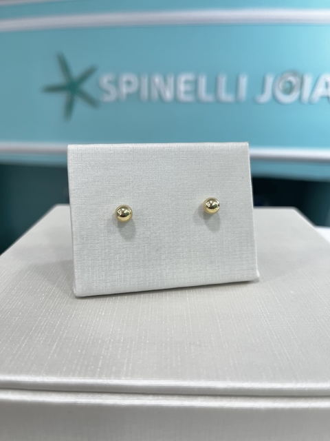 Brinco bolinha P dourado