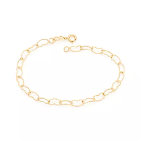 Pulseira corações vazadas