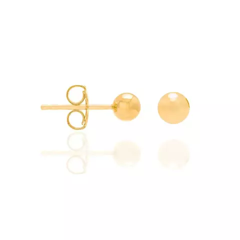 Brinco bola banhado a ouro 18k