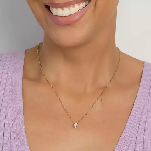 Gargantilha coração banhada