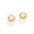 Brinco infantil flor banhado a ouro 18k com pérolas