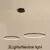Moderno led lustre círculo luzes para design de interiores - WA iluminação e decor