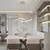 Lustre regulável 540mm Lâmpada pingente moderna AC110-240V Preto - WA iluminação e decor
