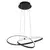 Lustre regulável 540mm Lâmpada pingente moderna AC110-240V Preto - comprar online