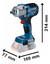 Chave De Impacto 1/2'' Gds 18v-450 Pc 2 Baterias 4ah Bosch - Tork Tools