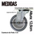 Kit Rodízio Giratório 4 Pol 65kg Schioppa Gl 412 Bp C/ 50 - Tork Tools