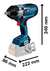 Chave De Impacto Biturbo Gds 18v-1000 Bosch + 2 Baterias 4ah - Tork Tools