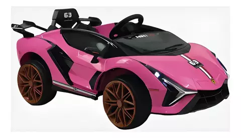 Carro Elétrico Lamborghini 12v 2x360w Usb Led 3226 Unitoys Rosa-chiclete - comprar online