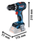 Furadeira/parafus Gsb 18v-90c 18v Brushless + 2bat Bosch