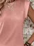Camiseta feminina gola redonda manga estruturada fashion - comprar online