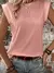 Camiseta feminina gola redonda manga estruturada fashion - loja online