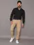 Calça de alfaiataria masculino sarja slim esporte fino