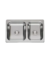 Bacha Doble de Cocina Johnson R63/18F Acero Inoxidable 304 Bajo Mesada 70,5x43,5x18,5 cm