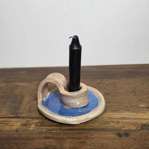 Candelero Artesanal Azul