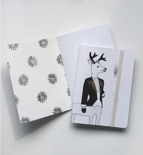 Libreta de dibujo Tapa Blanda Ilustrada - Venado