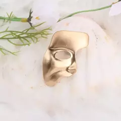 Broche Máscara Dourada