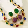 Conjunto Brinco e colar Multicor
