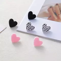 Trio de brinco Coração Mini - Coloridá na internet