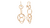 Brinco Julia Dourado com Argolas Ovais entrelaçados 43834 )