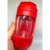 Pote Hermético com Dichavador Embutido com Led e Pipe + Lupa Vermelho e Brinde Secreto