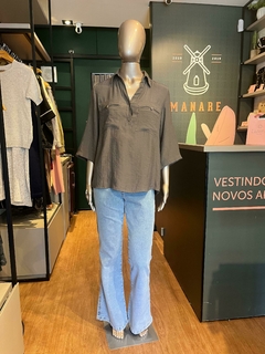 Camisa Roberta Cinza Chumbo - comprar online