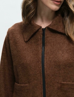 Jaqueta Lã Mohair conjunto - Marrom - Manare