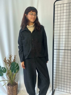 Calça lã Mohair conjunto - Preta na internet