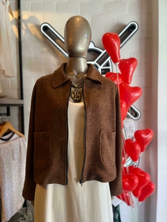 Imagem do Jaqueta Lã Mohair conjunto - Marrom