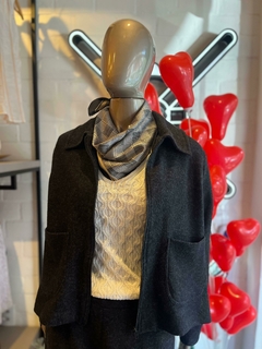 Jaqueta Lã Mohair conjunto - Preta