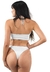 Biquini Cropped Com Decote Branco Top | REF: BK74 - Look Perfeito