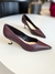 Scarpin Kitten Heel Couro Malbec Cecconello