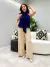 Calça Pantalona com Amarração Raya Nude