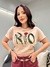 T-Shirt Fit Rio Flor Névoa Farm