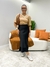 T-Shirt Cropped em Algodão Beni Caramelo