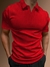 Manfinity Homme Homens Sólido Canelado Camiseta Polo - loja online