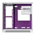 Gabinete Gamer Mancer CV300 MID-TOWER com lateral de vidro e interior roxo.