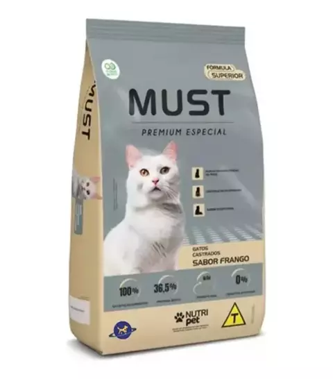 Ração Must Premium Especial Gatos Castrados - Sabor Frango - comprar online