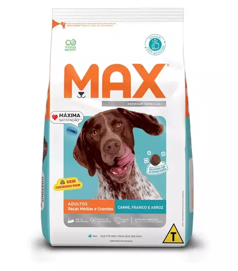 Max cães adulto raças grandes - Sabor Carne, Frango e Arroz - comprar online